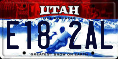 UT license plate E182AL