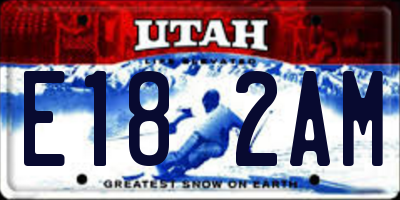 UT license plate E182AM