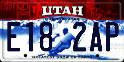 UT license plate E182AP