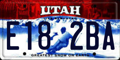 UT license plate E182BA
