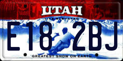 UT license plate E182BJ