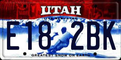 UT license plate E182BK