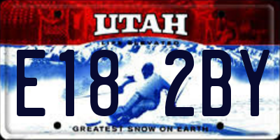 UT license plate E182BY