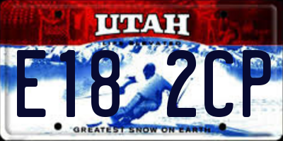 UT license plate E182CP