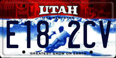 UT license plate E182CV