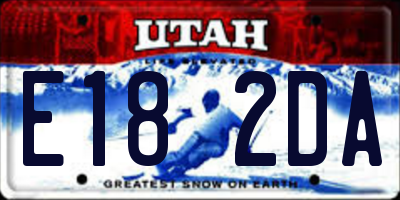 UT license plate E182DA
