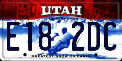 UT license plate E182DC