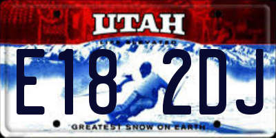 UT license plate E182DJ