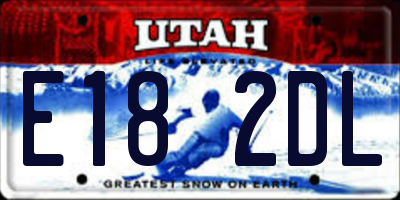 UT license plate E182DL