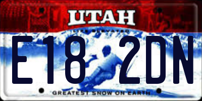 UT license plate E182DN
