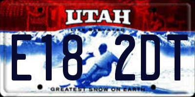 UT license plate E182DT