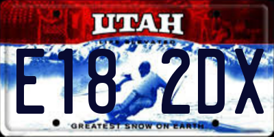 UT license plate E182DX