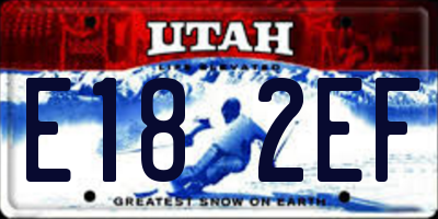 UT license plate E182EF