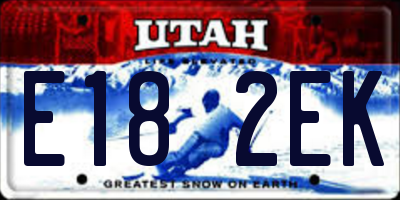 UT license plate E182EK