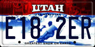 UT license plate E182ER