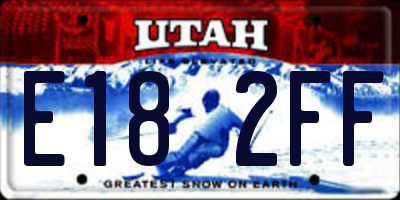 UT license plate E182FF