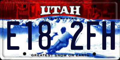 UT license plate E182FH