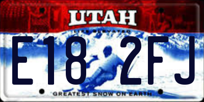 UT license plate E182FJ