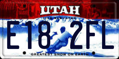 UT license plate E182FL