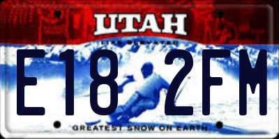 UT license plate E182FM
