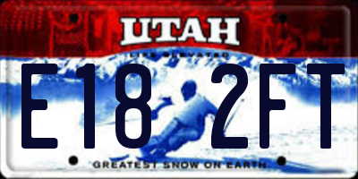 UT license plate E182FT