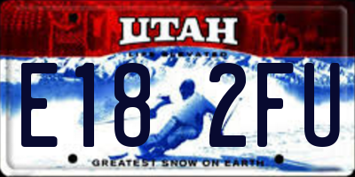 UT license plate E182FU