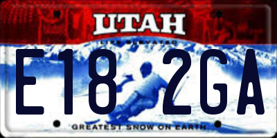 UT license plate E182GA
