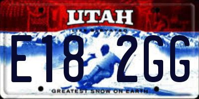 UT license plate E182GG