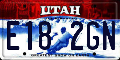 UT license plate E182GN