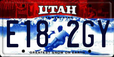 UT license plate E182GY