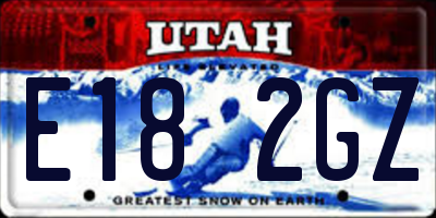 UT license plate E182GZ