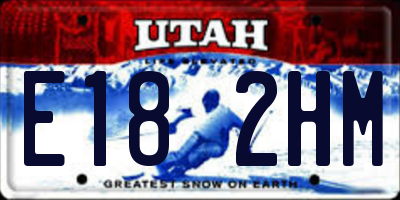UT license plate E182HM
