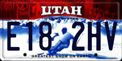 UT license plate E182HV