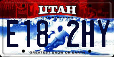 UT license plate E182HY