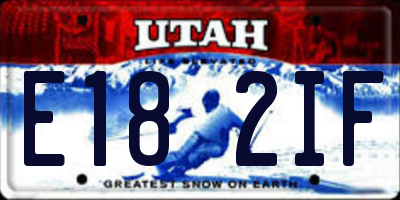 UT license plate E182IF