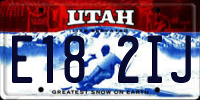 UT license plate E182IJ