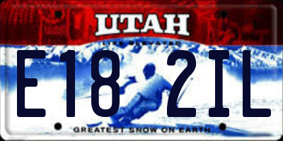 UT license plate E182IL
