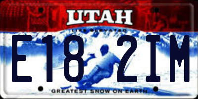 UT license plate E182IM