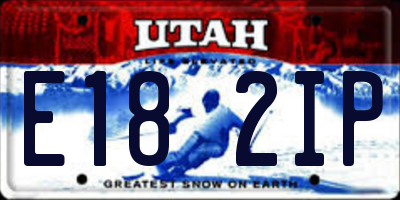 UT license plate E182IP