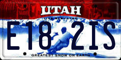 UT license plate E182IS