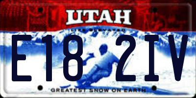 UT license plate E182IV
