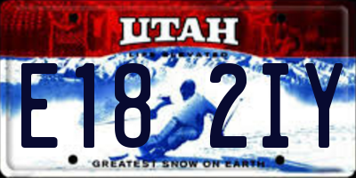 UT license plate E182IY