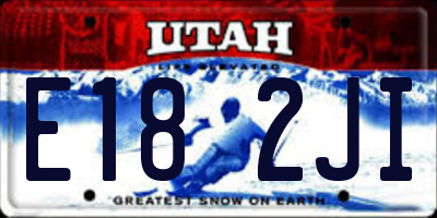 UT license plate E182JI