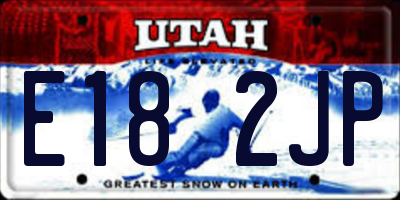 UT license plate E182JP