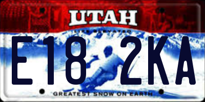 UT license plate E182KA