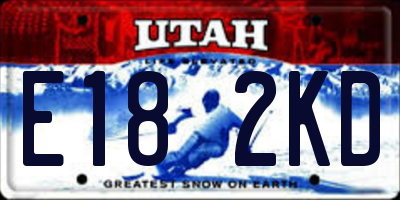 UT license plate E182KD