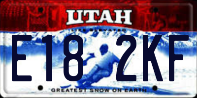 UT license plate E182KF