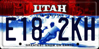 UT license plate E182KH