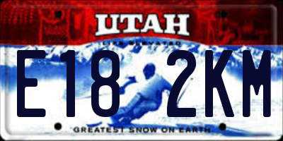 UT license plate E182KM
