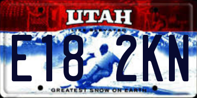 UT license plate E182KN